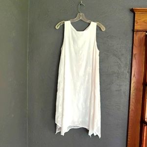 NWT Elle white embroidered swing dress, size S